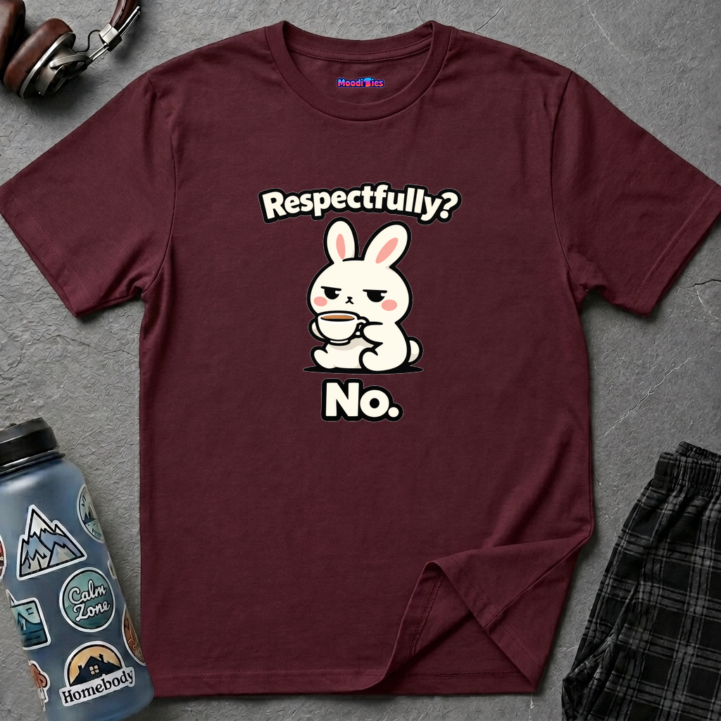 "Respectfully? No." Bunny Tea T-Shirt