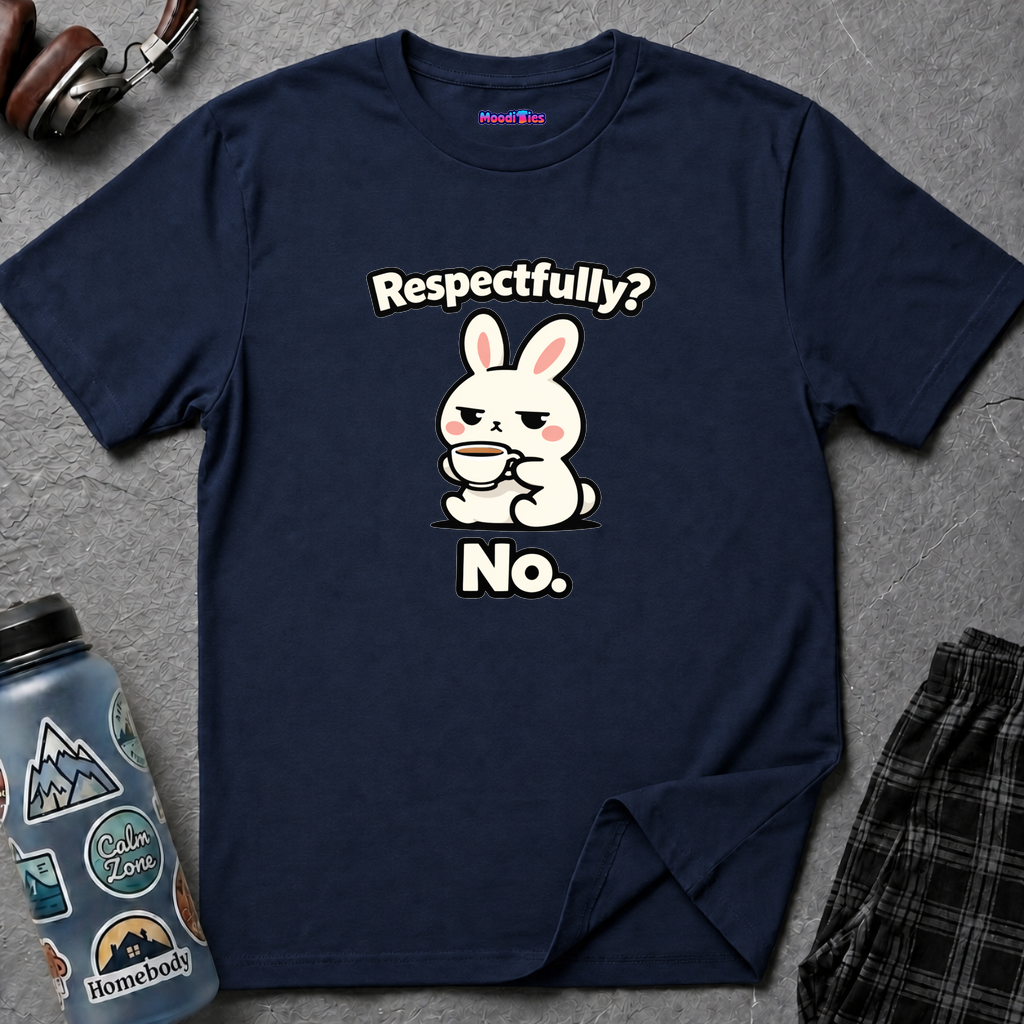 "Respectfully? No." Bunny Tea T-Shirt