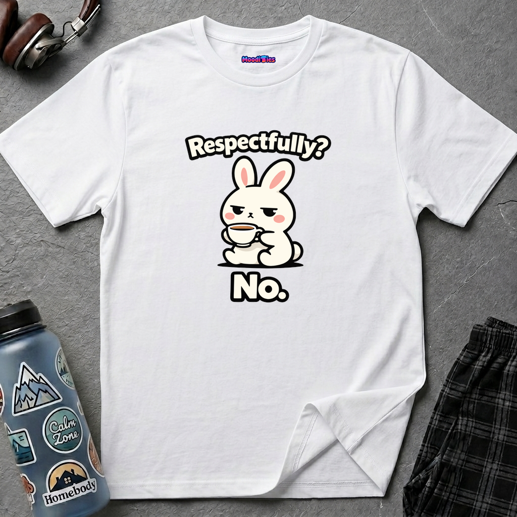 "Respectfully? No." Bunny Tea T-Shirt
