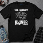 "Self-Awareness Ruined Everything" Brain Map T-Shirt
