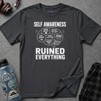 "Self-Awareness Ruined Everything" Brain Map T-Shirt