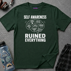 "Self-Awareness Ruined Everything" Brain Map T-Shirt