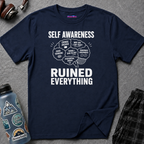 "Self-Awareness Ruined Everything" Brain Map T-Shirt