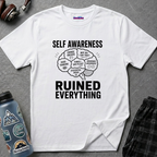 "Self-Awareness Ruined Everything" Brain Map T-Shirt