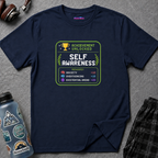 Pixel-art trophy with text Achievement Unlocked Self Awareness listing anxiety, overthinking, existential dread rewards