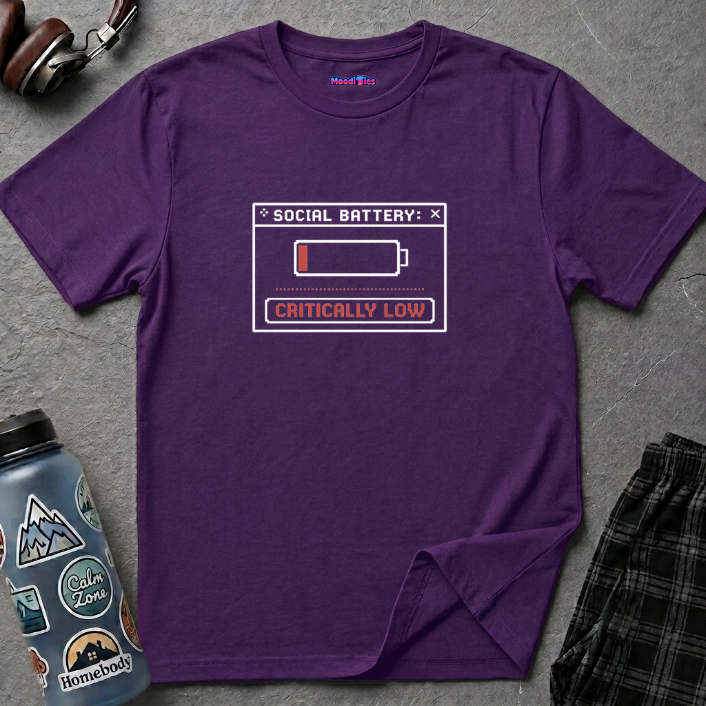 "Social Battery: Critically Low" T‑Shirt
