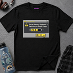 "Social Battery Depleted — Switching to Single Player." T-Shirt