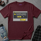 "Social Battery Depleted — Switching to Single Player." T-Shirt