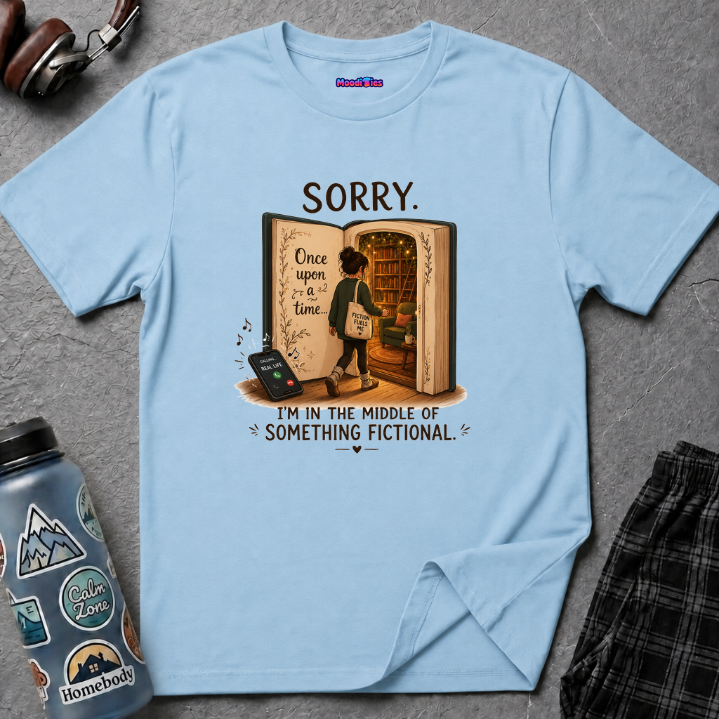"Sorry. I'm In the Middle of Something Fictional." Book Portal T-Shirt