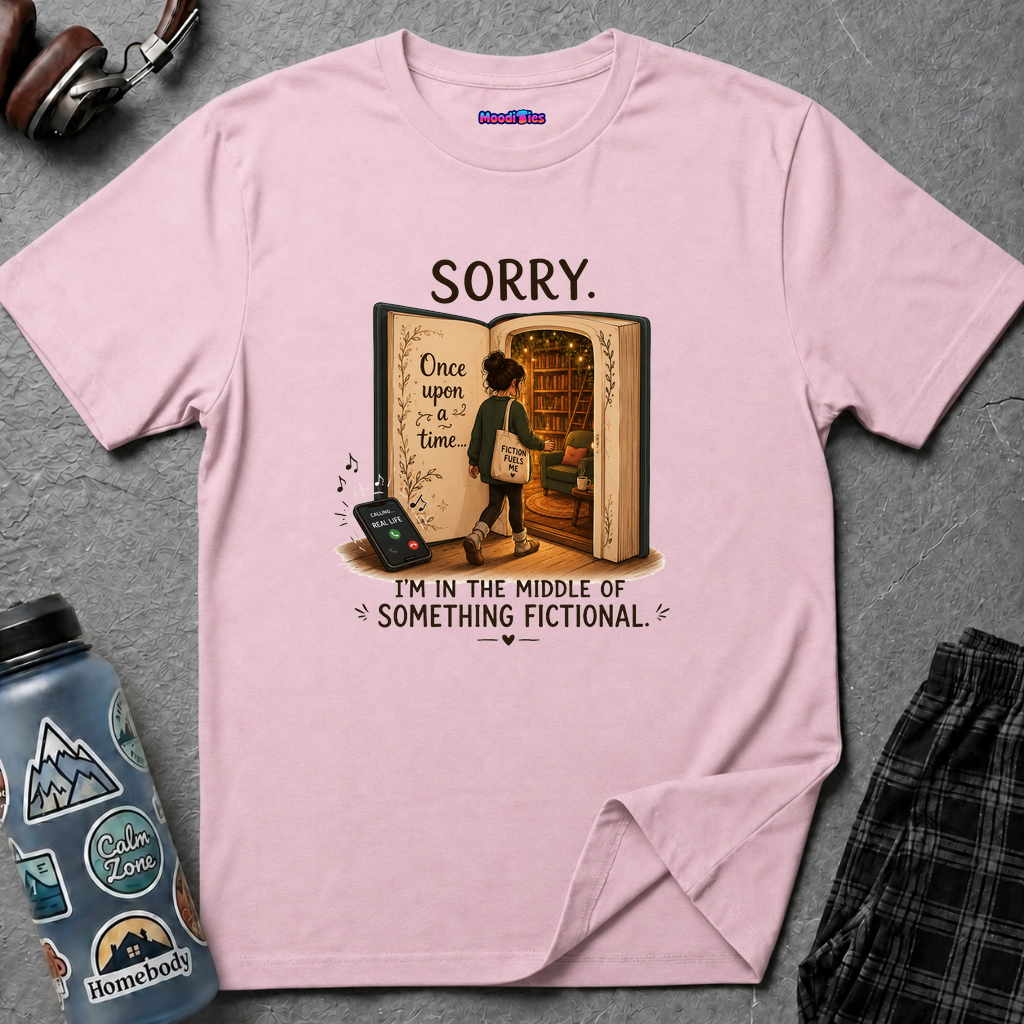 "Sorry. I'm In the Middle of Something Fictional." Book Portal T-Shirt