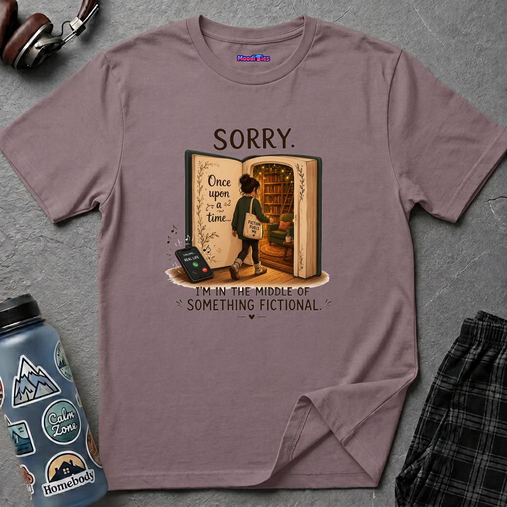 "Sorry. I'm In the Middle of Something Fictional." Book Portal T-Shirt