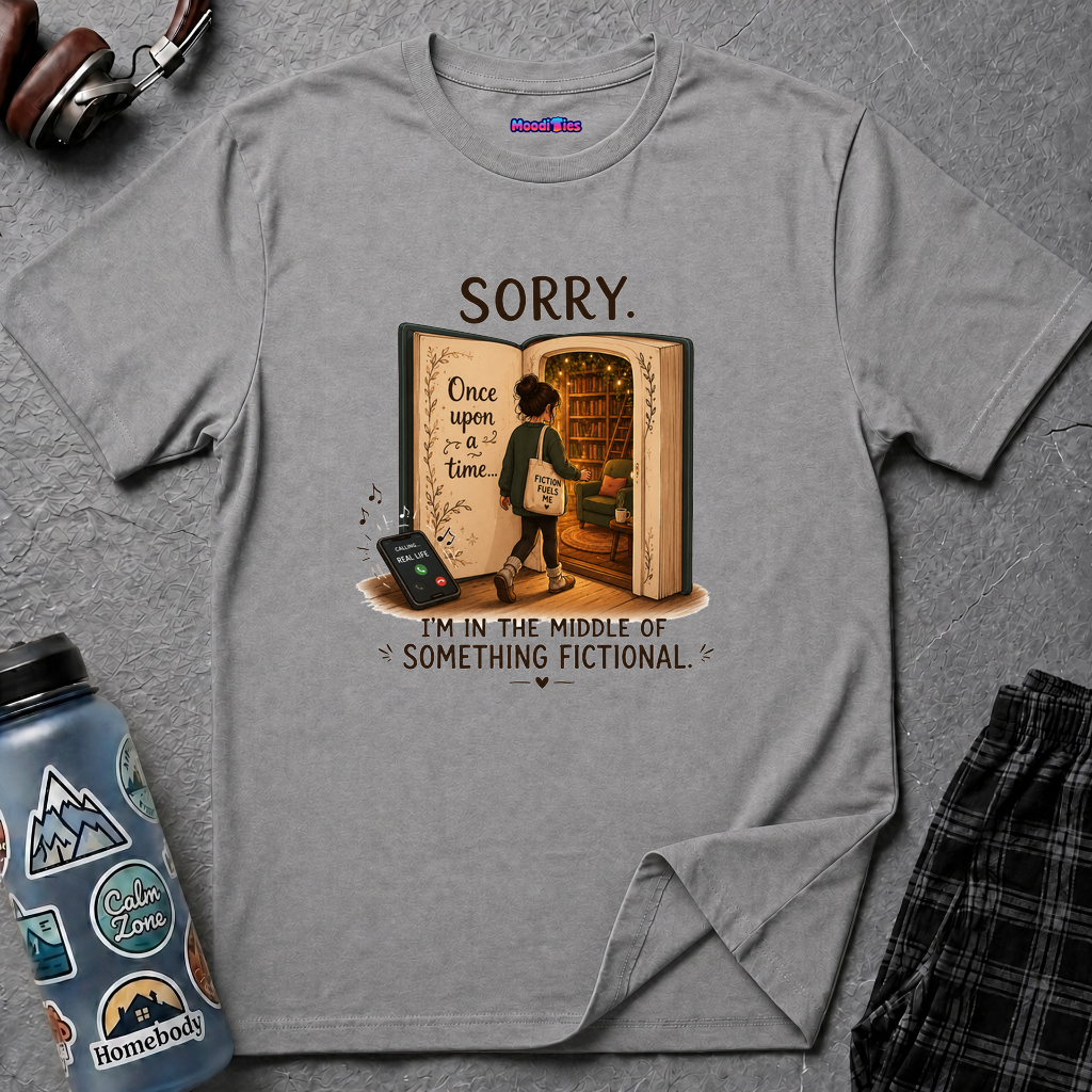"Sorry. I'm In the Middle of Something Fictional." Book Portal T-Shirt
