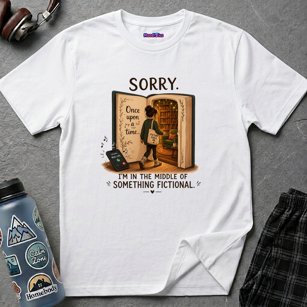 "Sorry. I'm In the Middle of Something Fictional." Book Portal T-Shirt