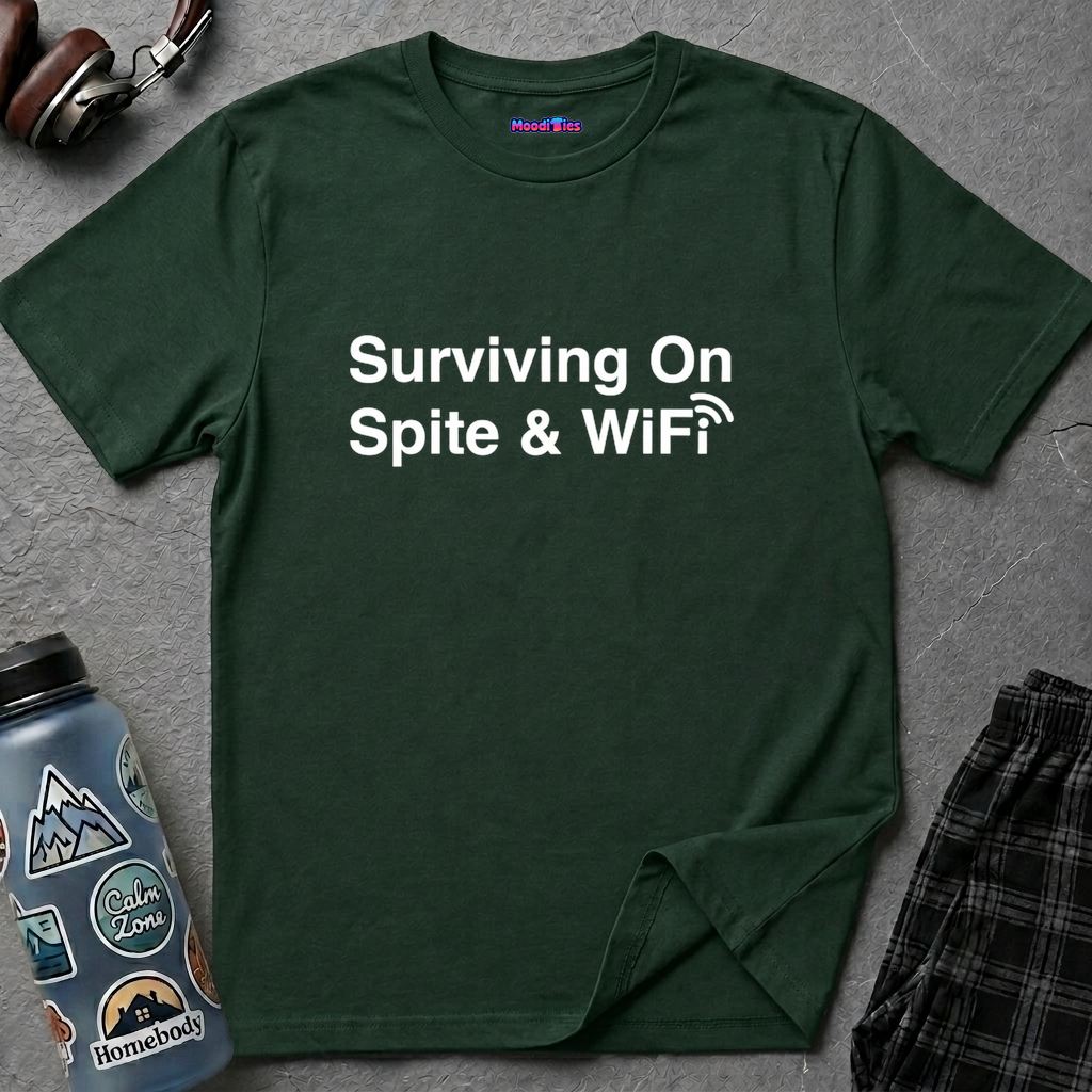 "Surviving On Spite & WiFi" T-Shirt