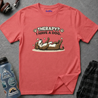"Therapy? I Have a Dog" T-Shirt — Cute Dog Lover Graphic Tee