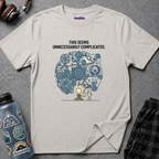 "This Seems Unnecessarily Complicated" Crazy Lightswitch Machine T-Shirt — Humorous Mechanical Maze Tee