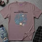 "This Seems Unnecessarily Complicated" Crazy Lightswitch Machine T-Shirt — Humorous Mechanical Maze Tee