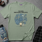 "This Seems Unnecessarily Complicated" Crazy Lightswitch Machine T-Shirt — Humorous Mechanical Maze Tee