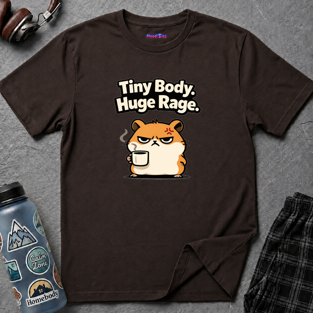 "Tiny Body, Huge Rage." Angry Hamster T-Shirt