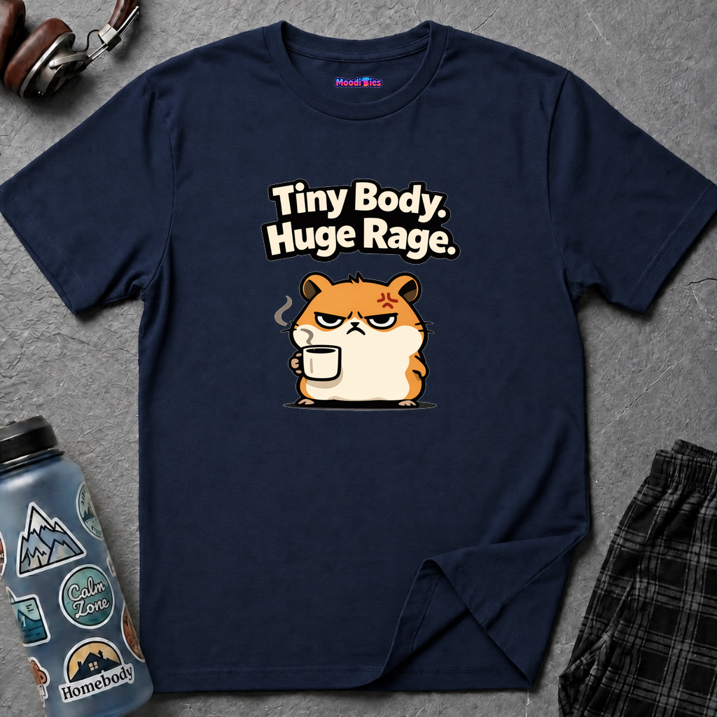 "Tiny Body, Huge Rage." Angry Hamster T-Shirt