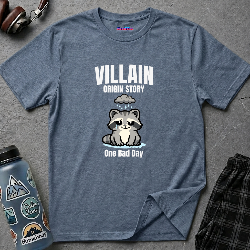 "Villain Origin Story: One Bad Day" Raccoon T-Shirt