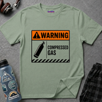 "Warning: Compressed Gas" Warning Sign T-Shirt