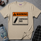 "Warning: Compressed Gas" Warning Sign T-Shirt