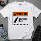"Warning: Compressed Gas" Warning Sign T-Shirt