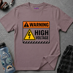 "Warning: High Voltage" Warning Sign T-Shirt